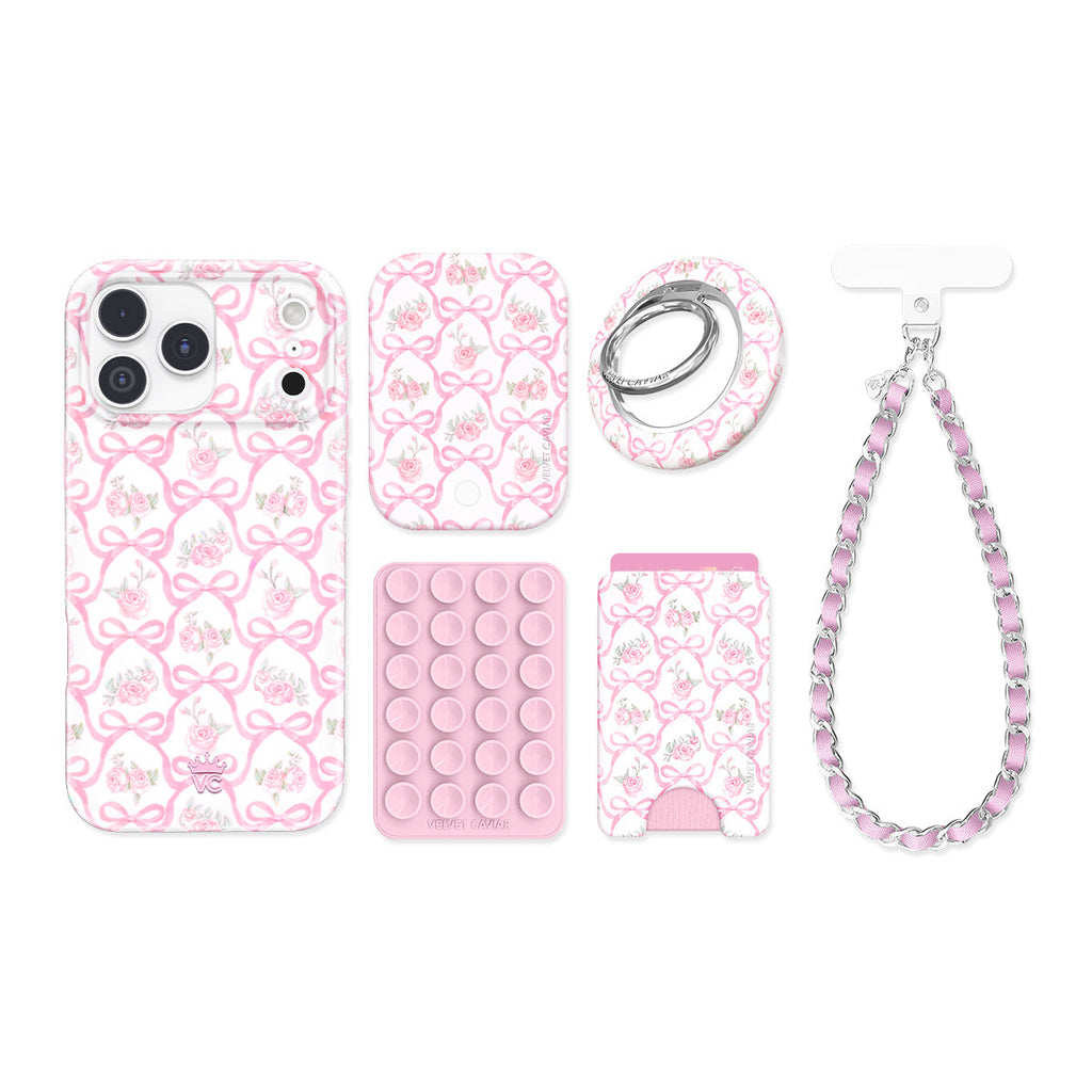 Lovely Pink Bows iPhone Bundle Set