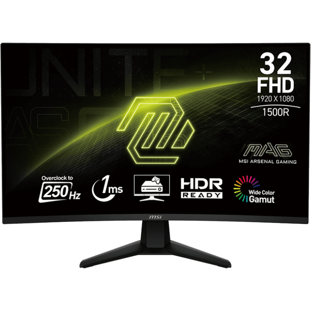MSI MAG 32C6X - 31.5" FHD, 1920 x 1080, 250Hz, Gaming Monitor
