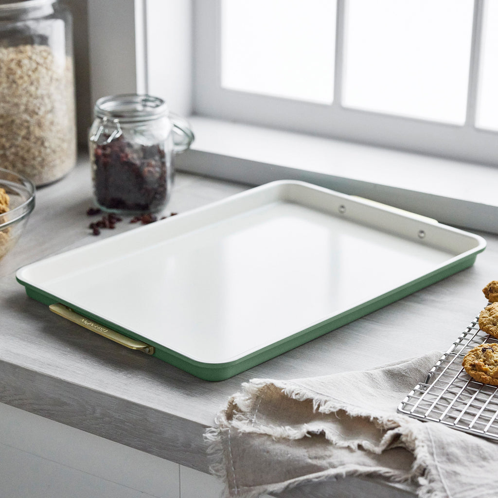 Reserve Bakeware 13" x 18" Half Sheet Pan | Sage - Image 2