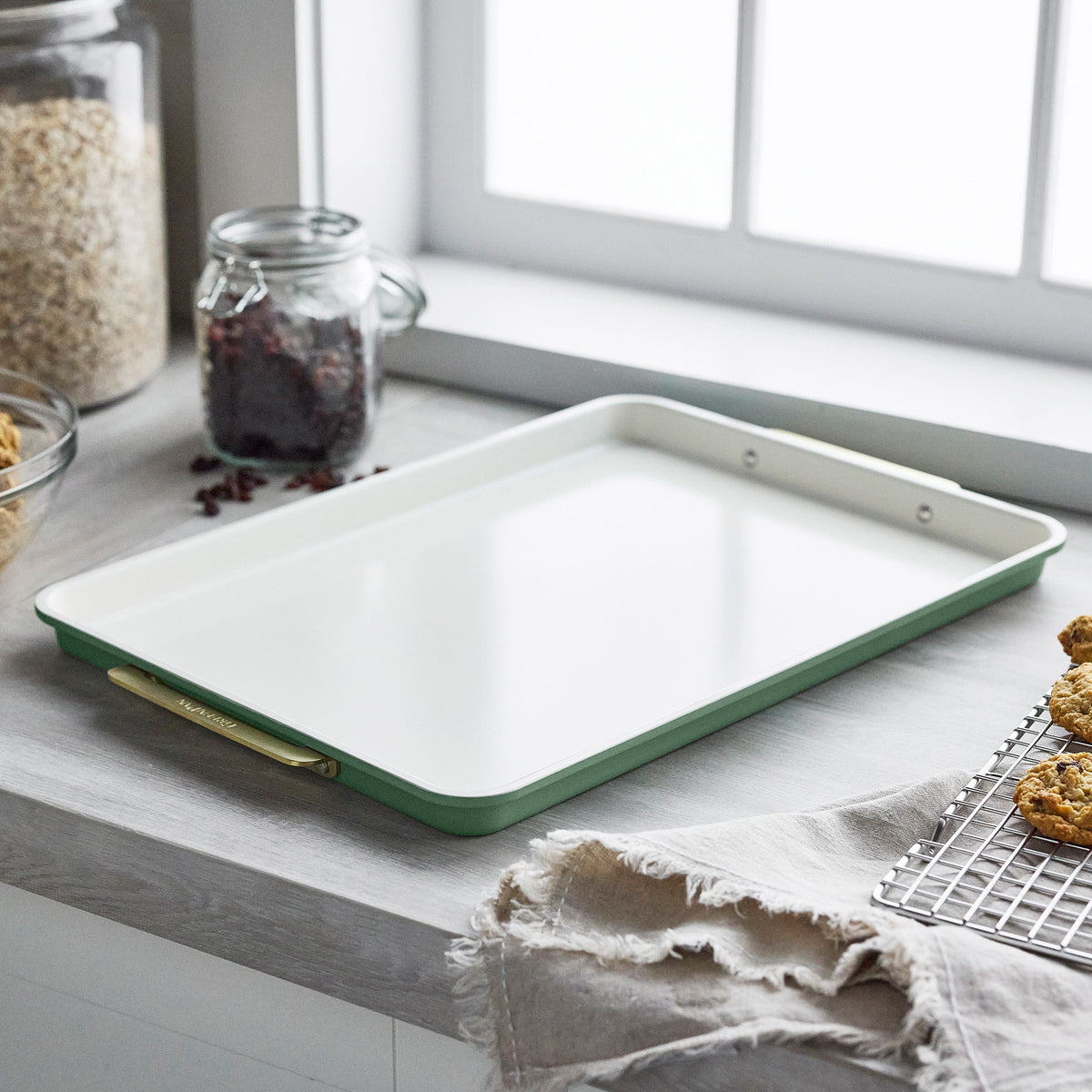 Reserve Bakeware 13" x 18" Half Sheet Pan | Sage - Image 2
