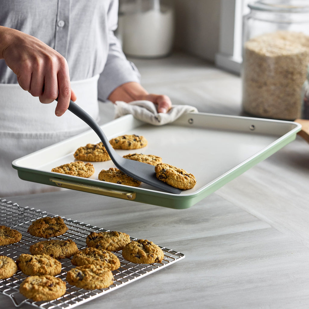 Reserve Bakeware 2-Piece 13" x 18" Half Sheet Pan Set | Sage - Image 3