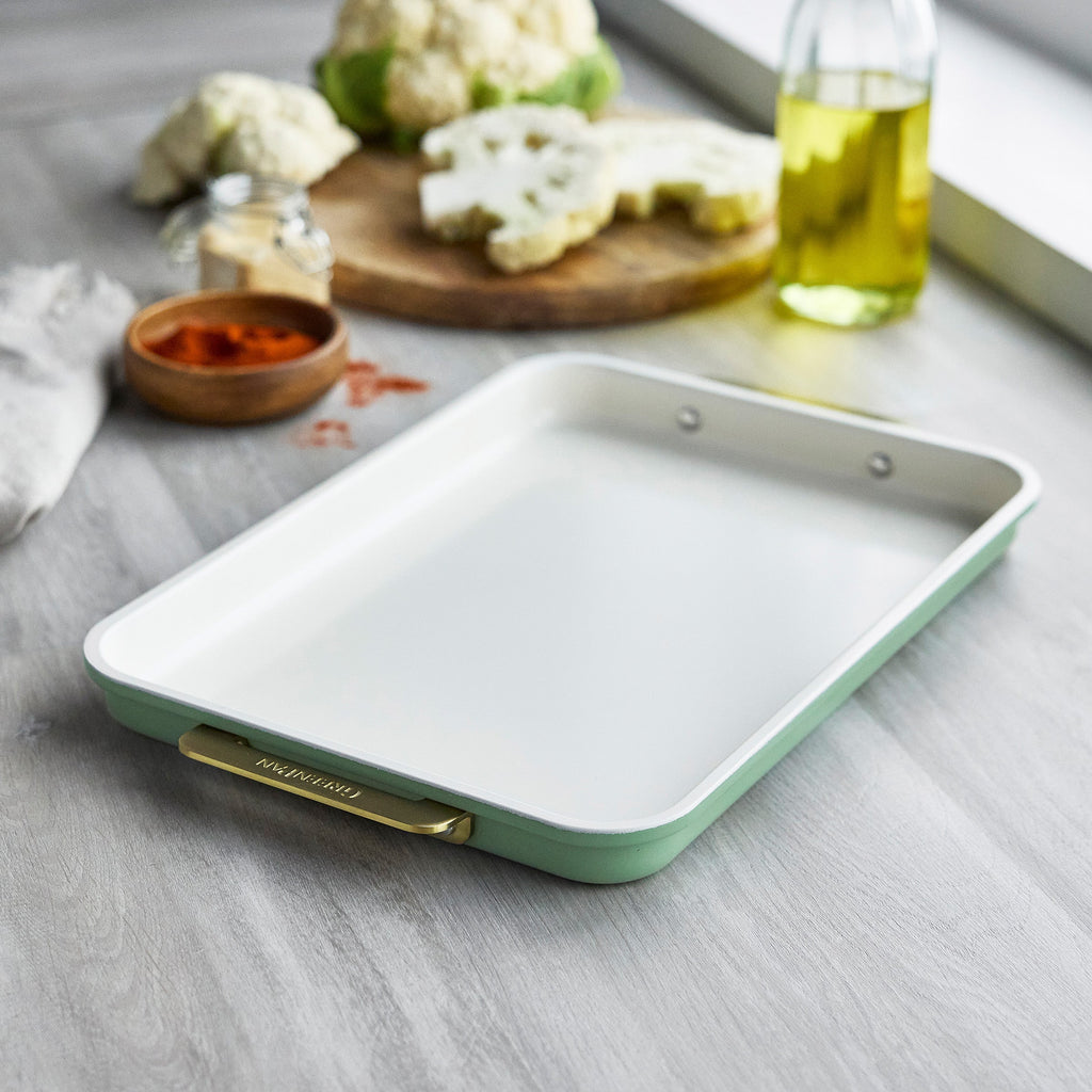 Reserve Bakeware 2-Piece 13" x 9" Quarter Sheet Pan Set | Sage - Image 2