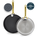 Spectra Gold Thermobond Hybrid Ceramic Nonstick 10" and 12" Frypan Set