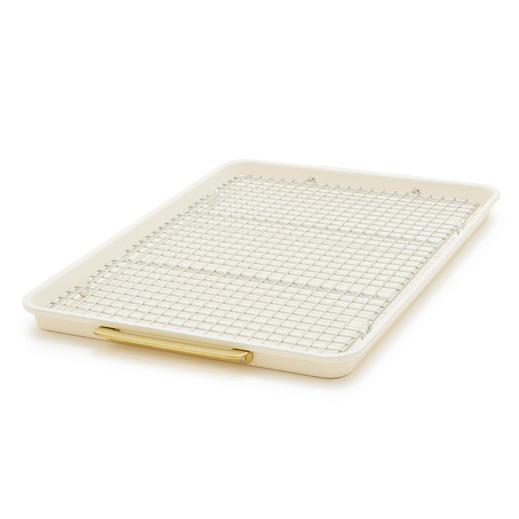 Reserve Bakeware 13" x 18" Half Sheet Pan with Cooling Rack | Cream