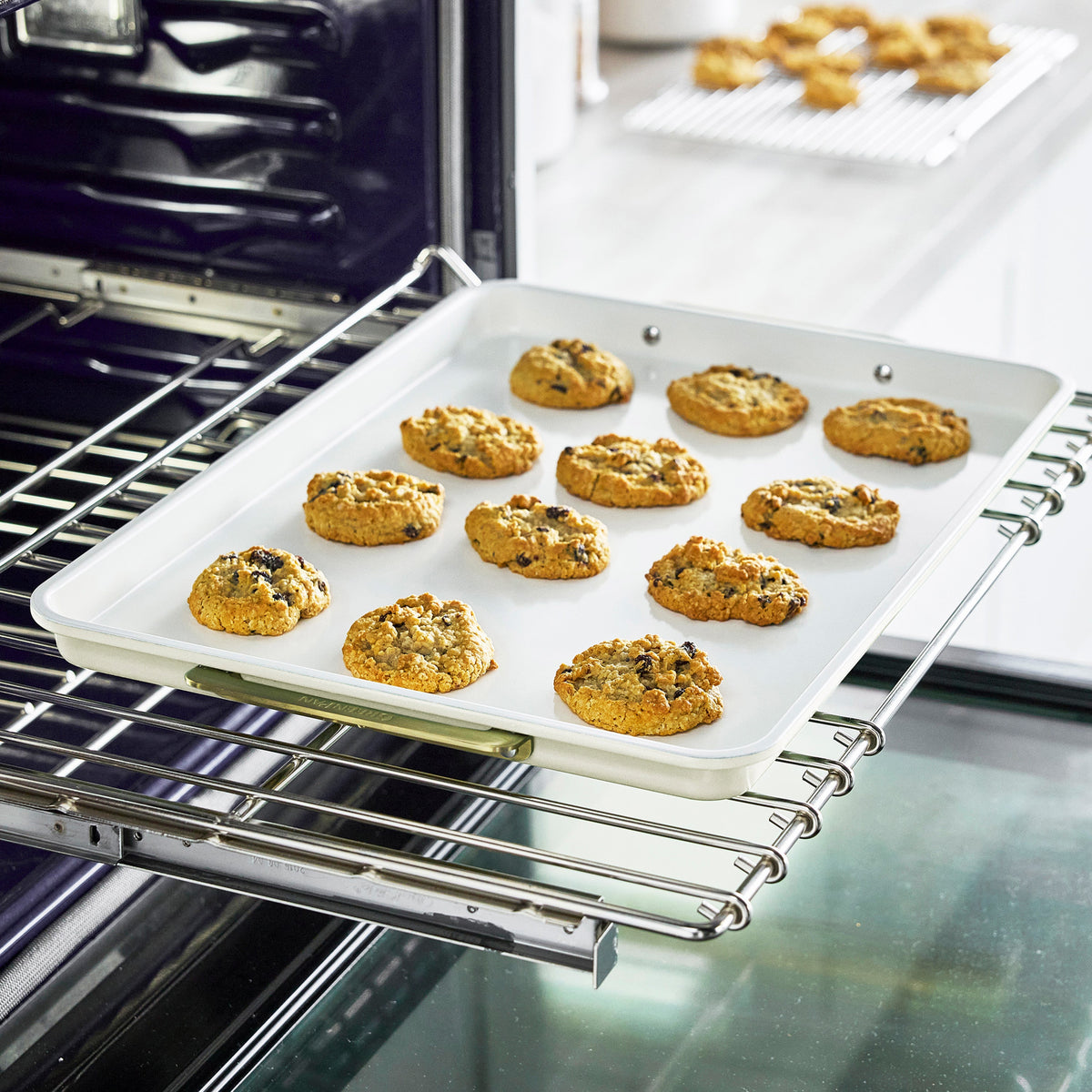 Reserve Bakeware 13" x 18" Half Sheet Pan with Cooling Rack | Cream - Image 6