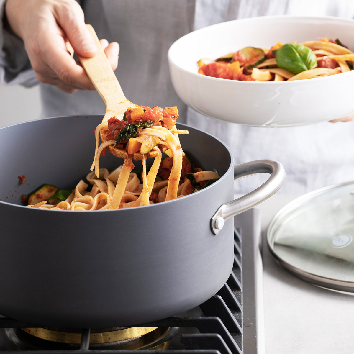 Lima Ceramic Nonstick 5-Quart Stockpot with Lid - Image 6