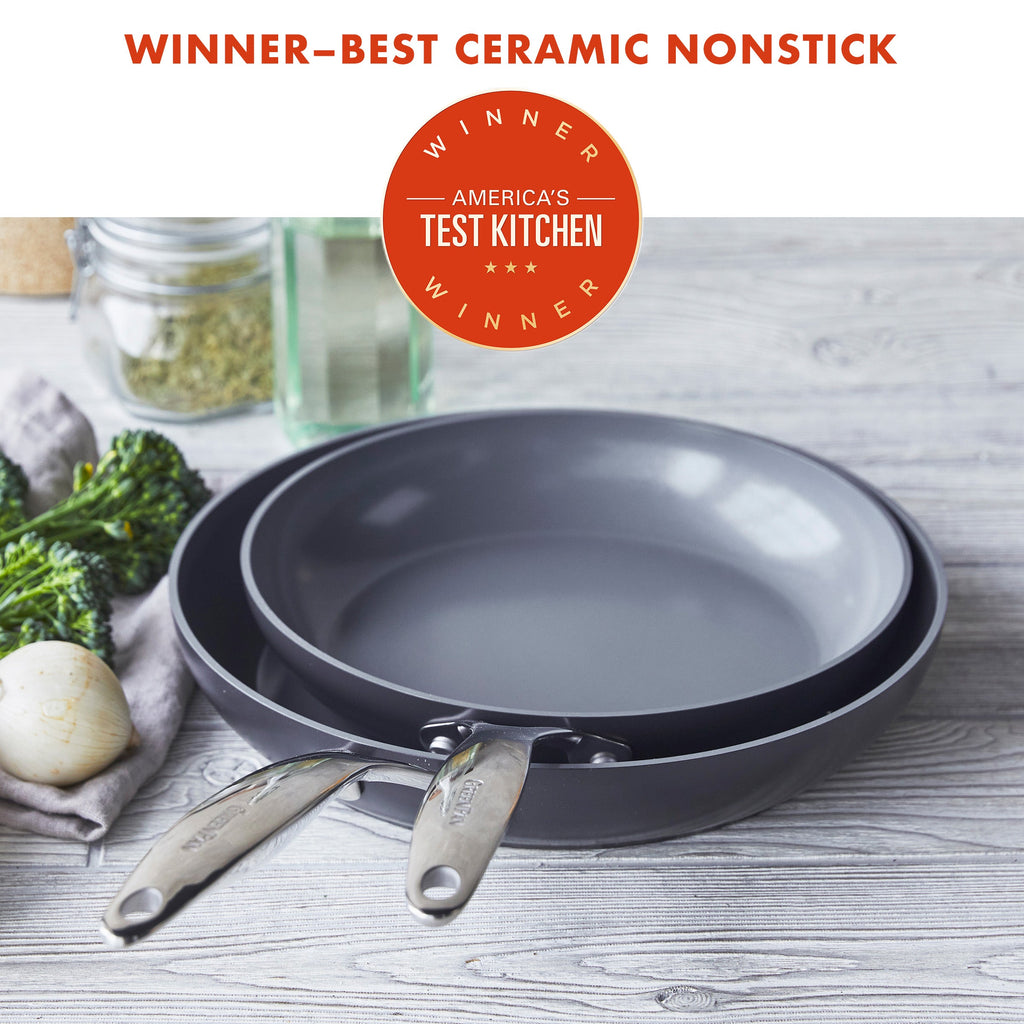 Valencia Pro Ceramic Nonstick 10" and 12" Frypan Set - Image 2
