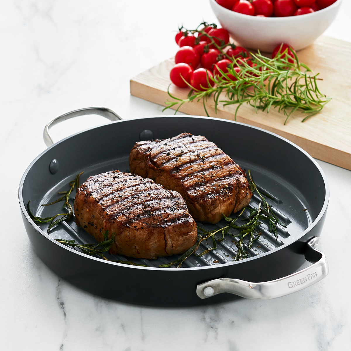 Valencia Pro Ceramic Nonstick 11" Round Grill Pan - Image 7