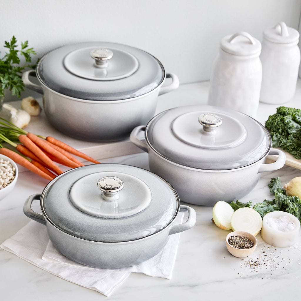 Merten & Storck Enameled Iron 1873 Dutch Oven, 7-Quart | Cloud Gray - Image 8