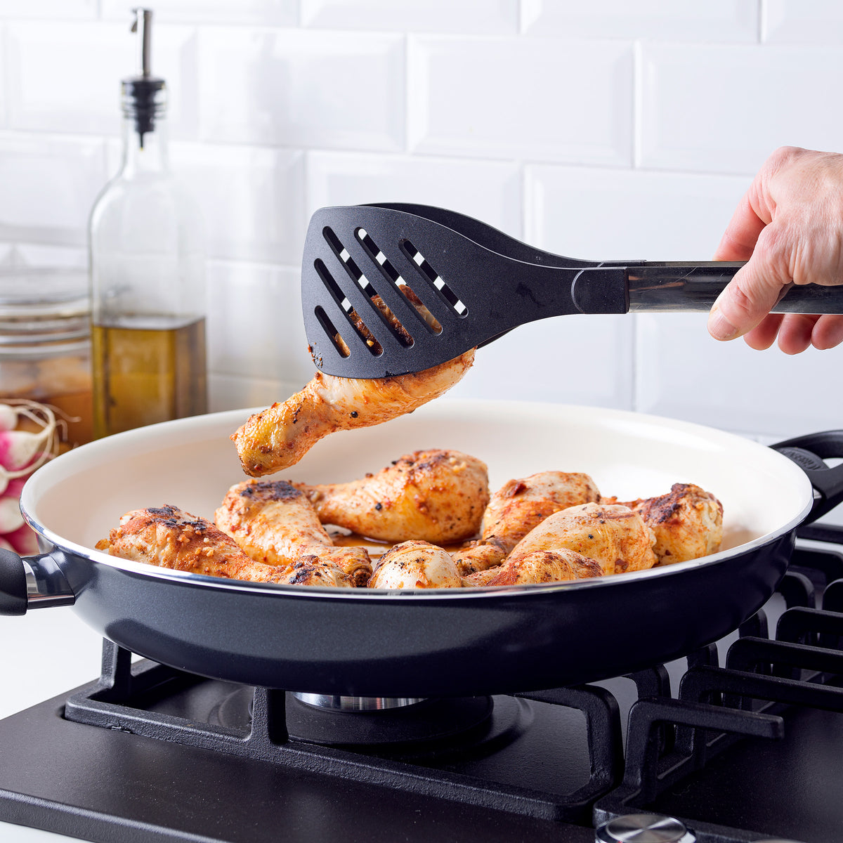 Rio Ceramic Nonstick 13.5" Frypan | Black - Image 4