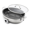 Elite 5.5-Quart Oval Electric Skillet | Premiere Stainless Steel