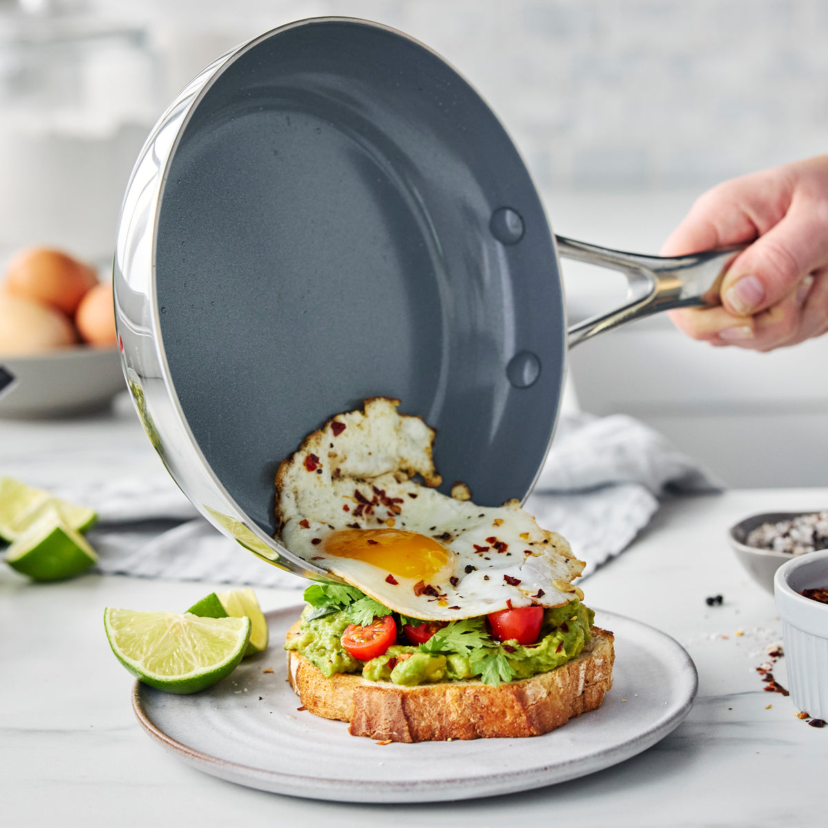 Valencia Pro Stainless Steel 8" Frypan - Image 3
