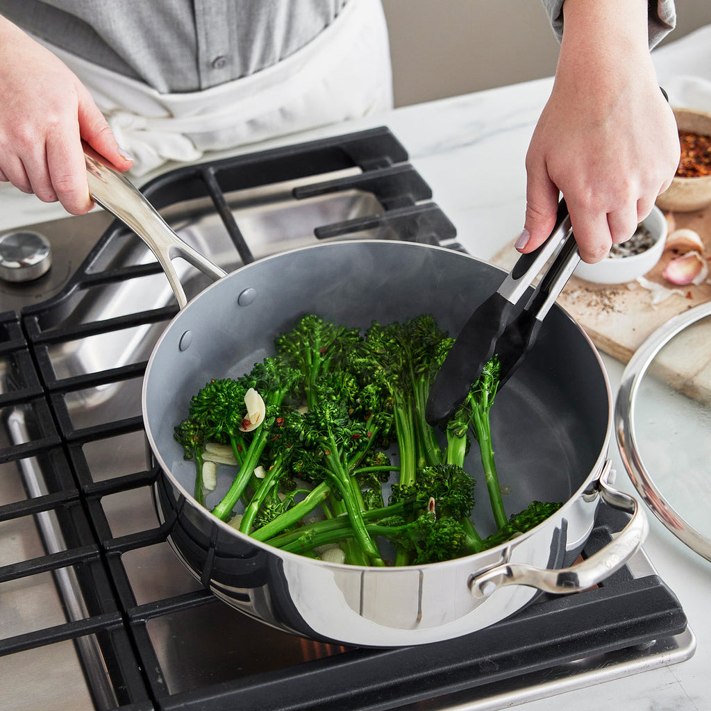 Valencia Pro Stainless Steel 5-Quart Sauté Pan with Lid - Image 5