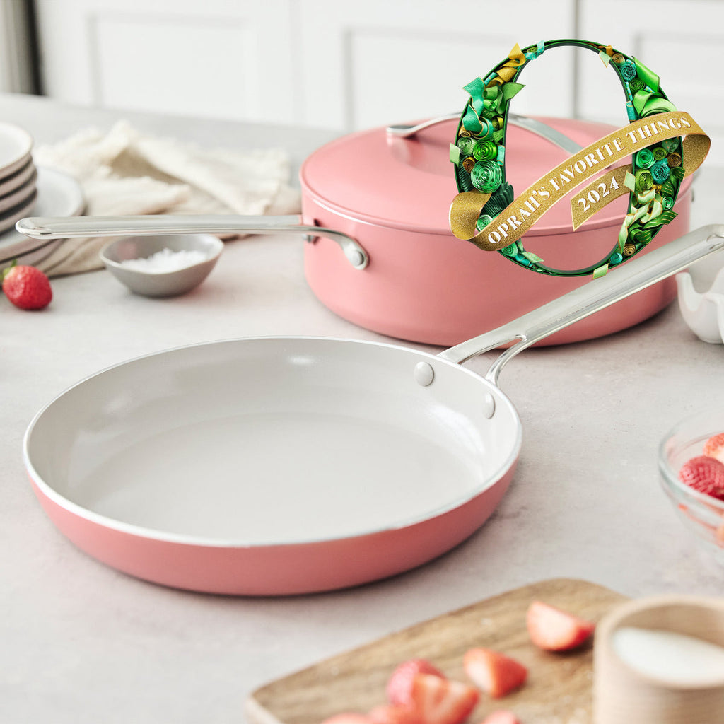 Nova Ceramic Nonstick 3-Piece Cookware Set | Coral - Image 2