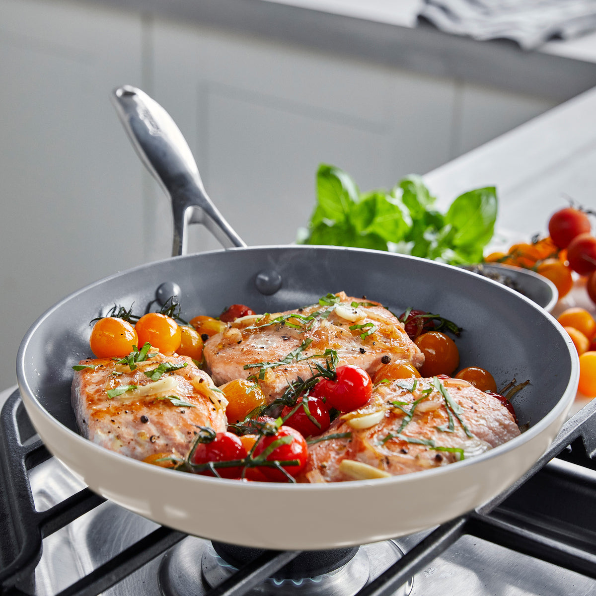 Valencia Pro Ceramic Nonstick 8", 10" and 12" Frypan Set | Multicolor - Image 4