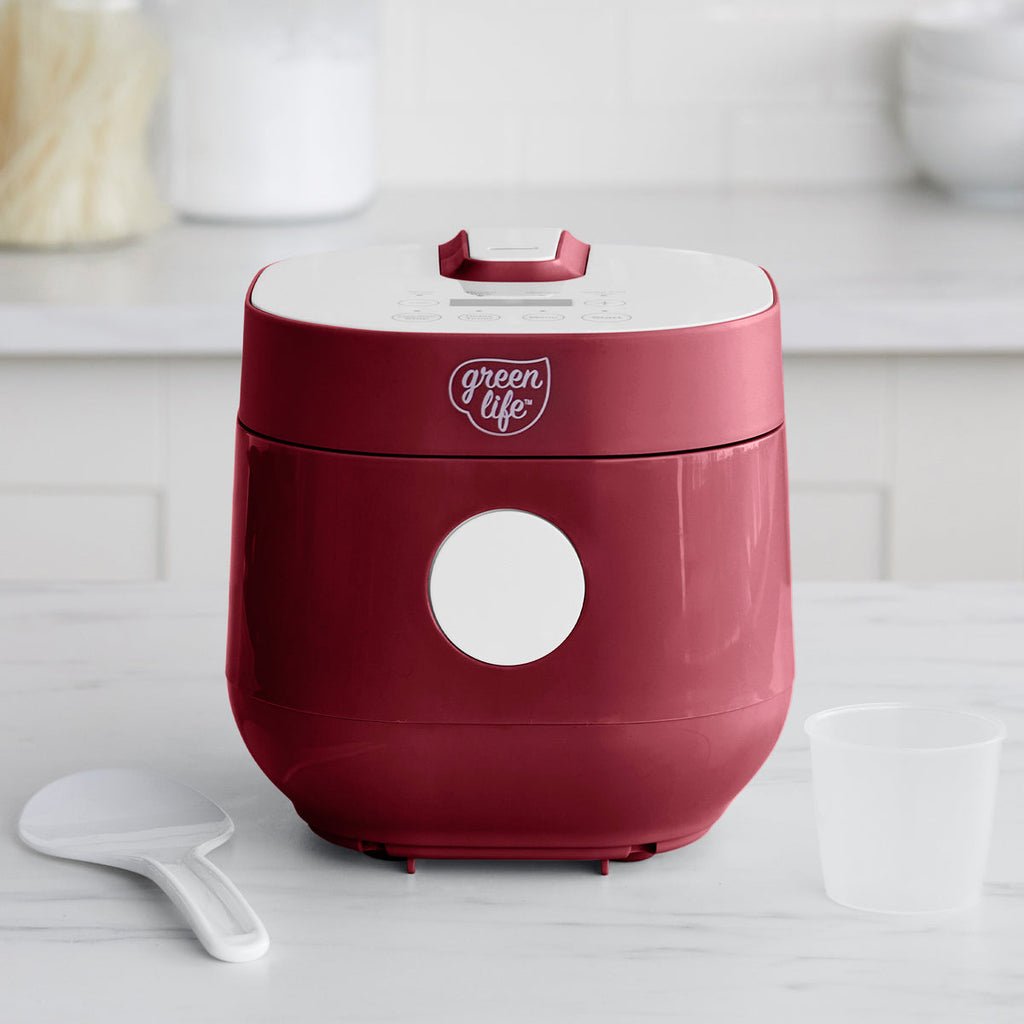 GreenLife 4-Cup Rice & Grains Cooker | Red - Image 2