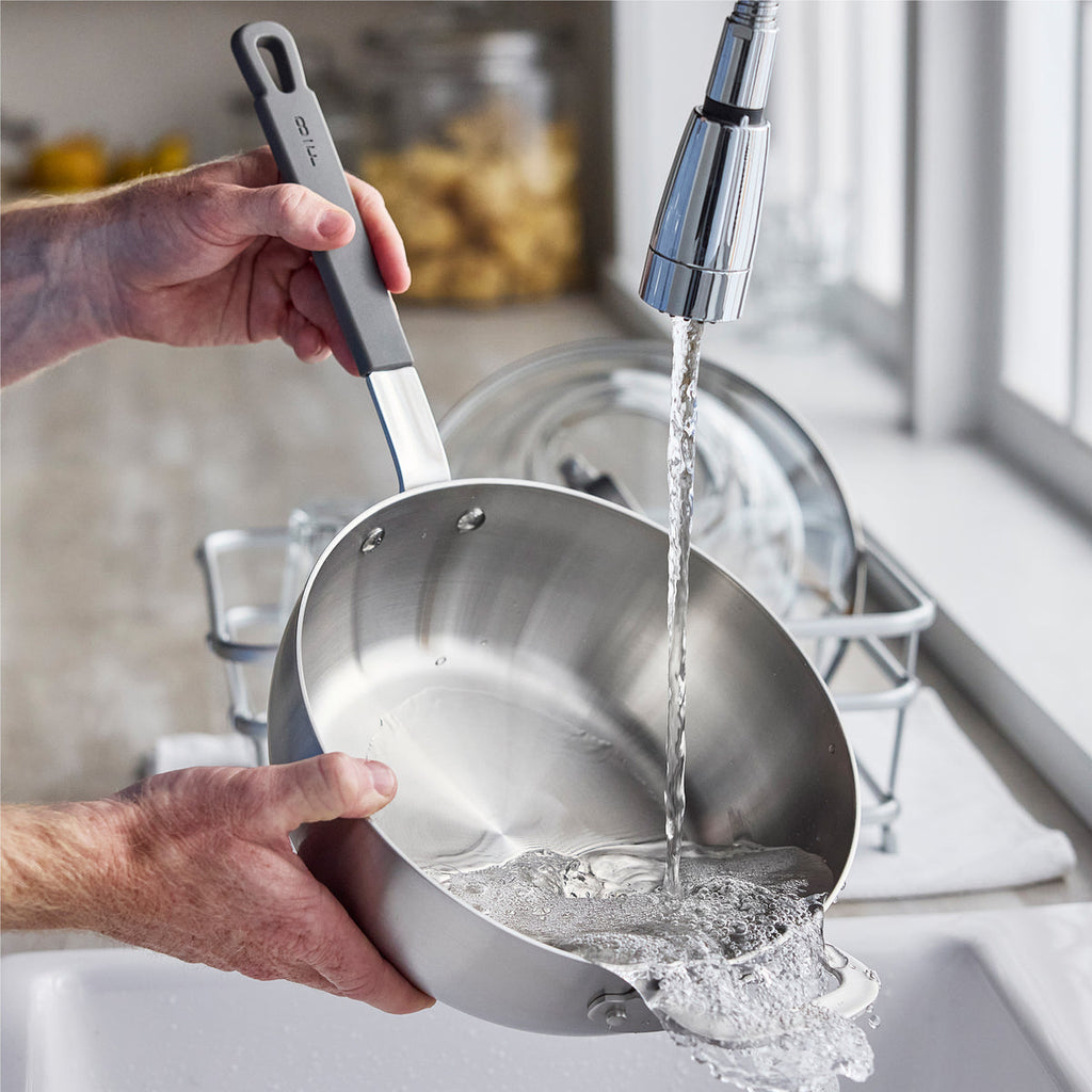 Bobby Flay by GreenPan 3.57-Quart Stainless Steel Chef's Pan with Lid - Image 9