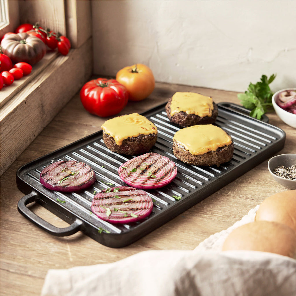 Bobby Flay by GreenPan 9.5" x 16.5" Reversible Cast Iron Grill Griddle - Image 4