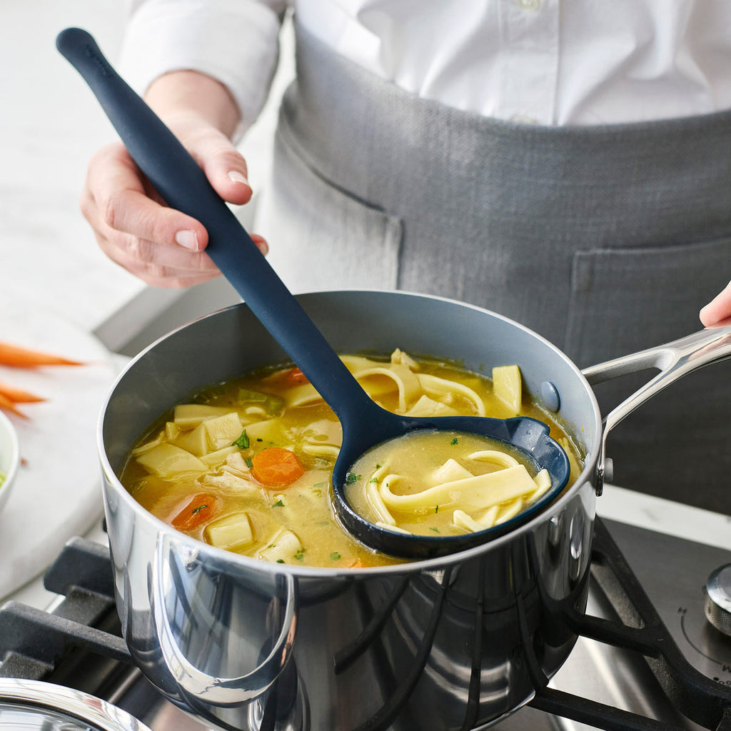 Premiere Silicone 8-Piece Utensil and Crock Set | Oxford Blue - Image 6