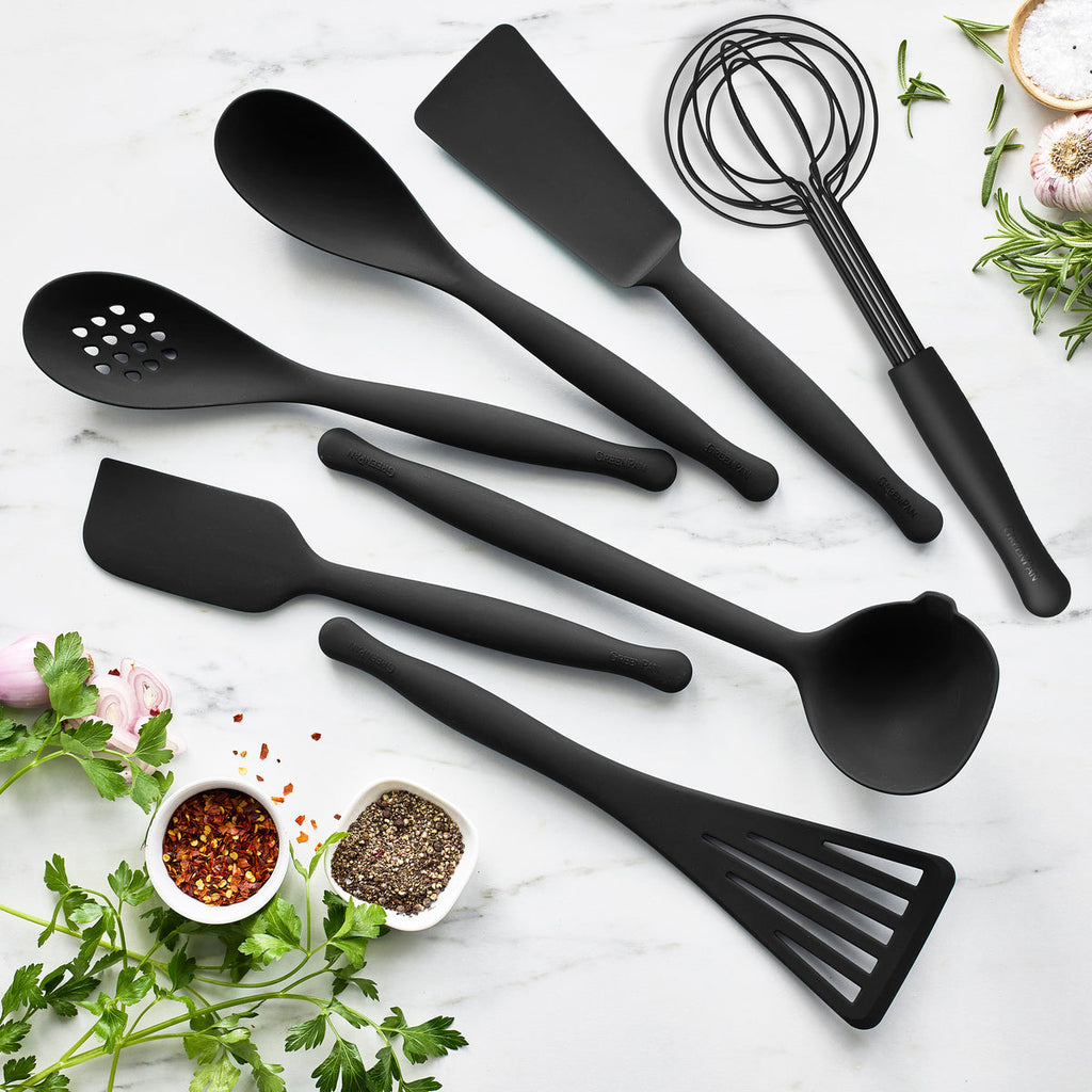 Premiere Silicone 8-Piece Utensil and Crock Set | Black - Image 4