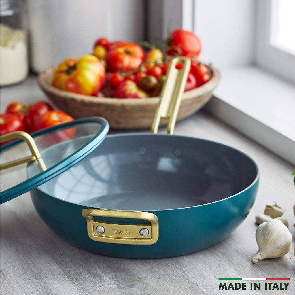 Stanley Tucci™ Ceramic Nonstick 4.5-Quart Stanley Pan Jr. | Venetian Teal - Image 3