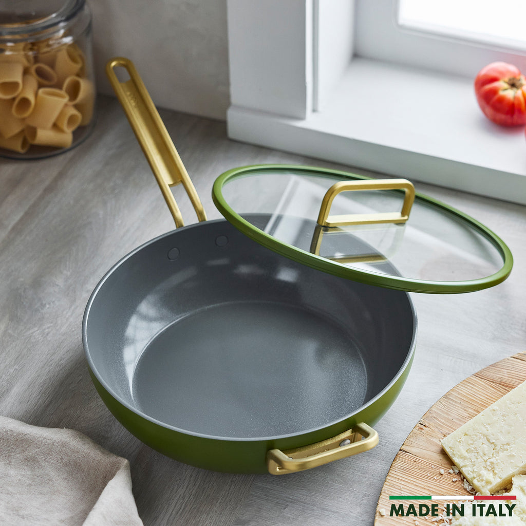 Stanley Tucci™ Ceramic Nonstick 4.5-Quart Stanley Pan Jr. | Tuscan Olive - Image 3