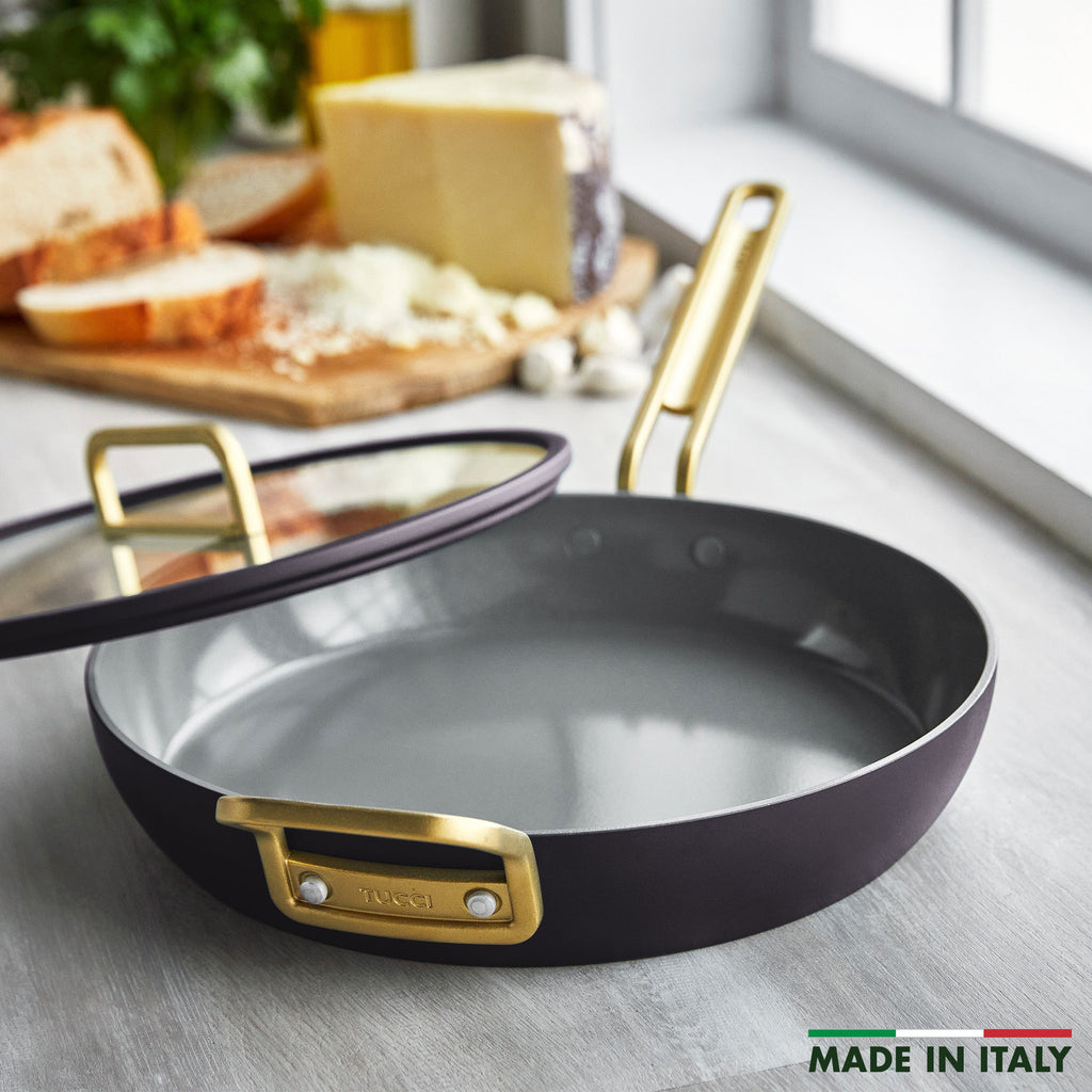 Stanley Tucci™ Ceramic Nonstick 12" Frypan with Lid | Calabrian Fig - Image 2