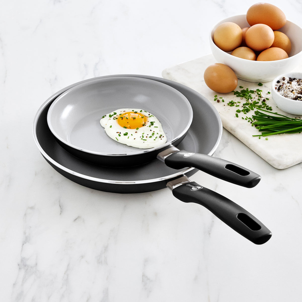 Dover Ceramic Nonstick 8" and 10" Frypan Set | Black - Image 6