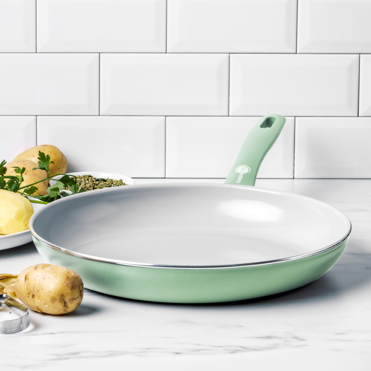 Dover Ceramic Nonstick 12" Frypan | Pastel Green - Image 2