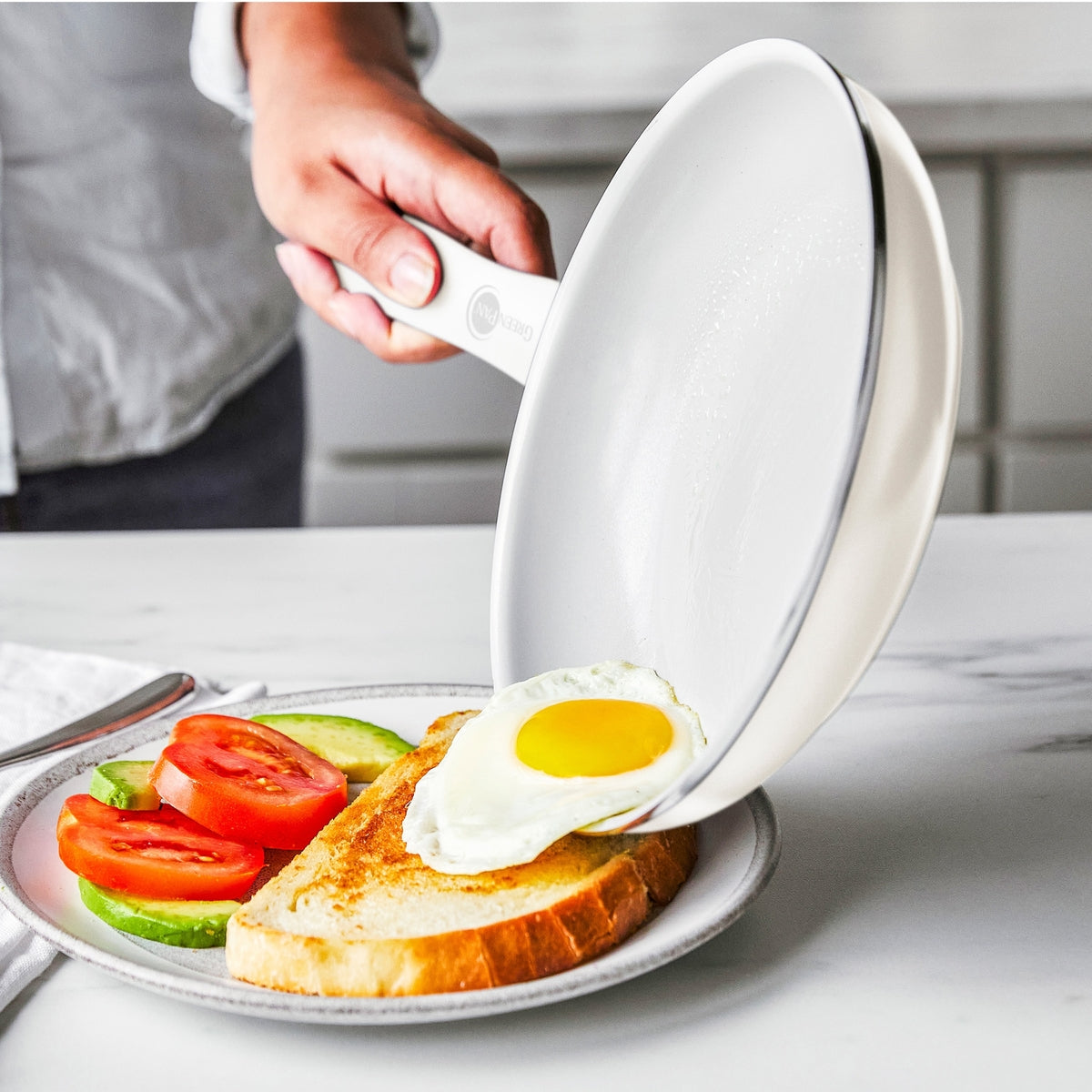 Dover Ceramic Nonstick 12-Piece Cookware Set | Cream White - Image 3