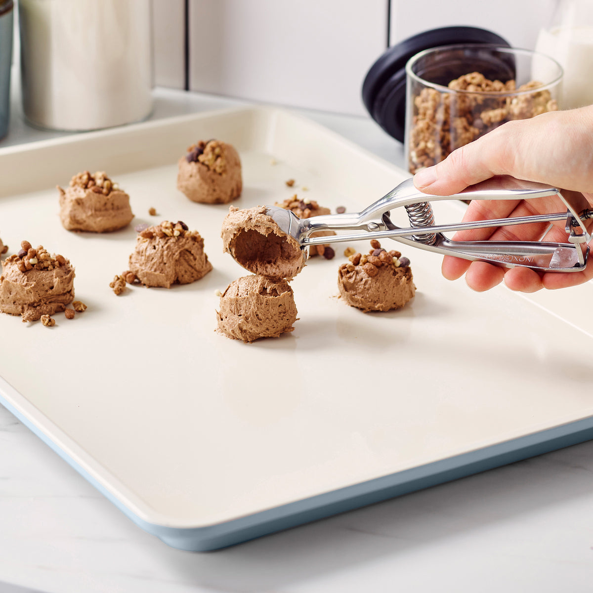 GreenLife Ceramic Nonstick 18" x 13" Cookie Sheet | Blue Haze - Image 4