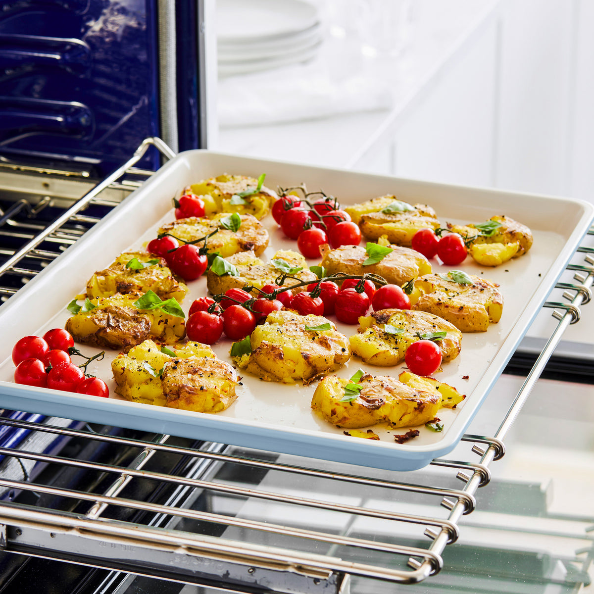 GreenLife Ceramic Nonstick 18" x 13" Cookie Sheet | Blue Haze - Image 7