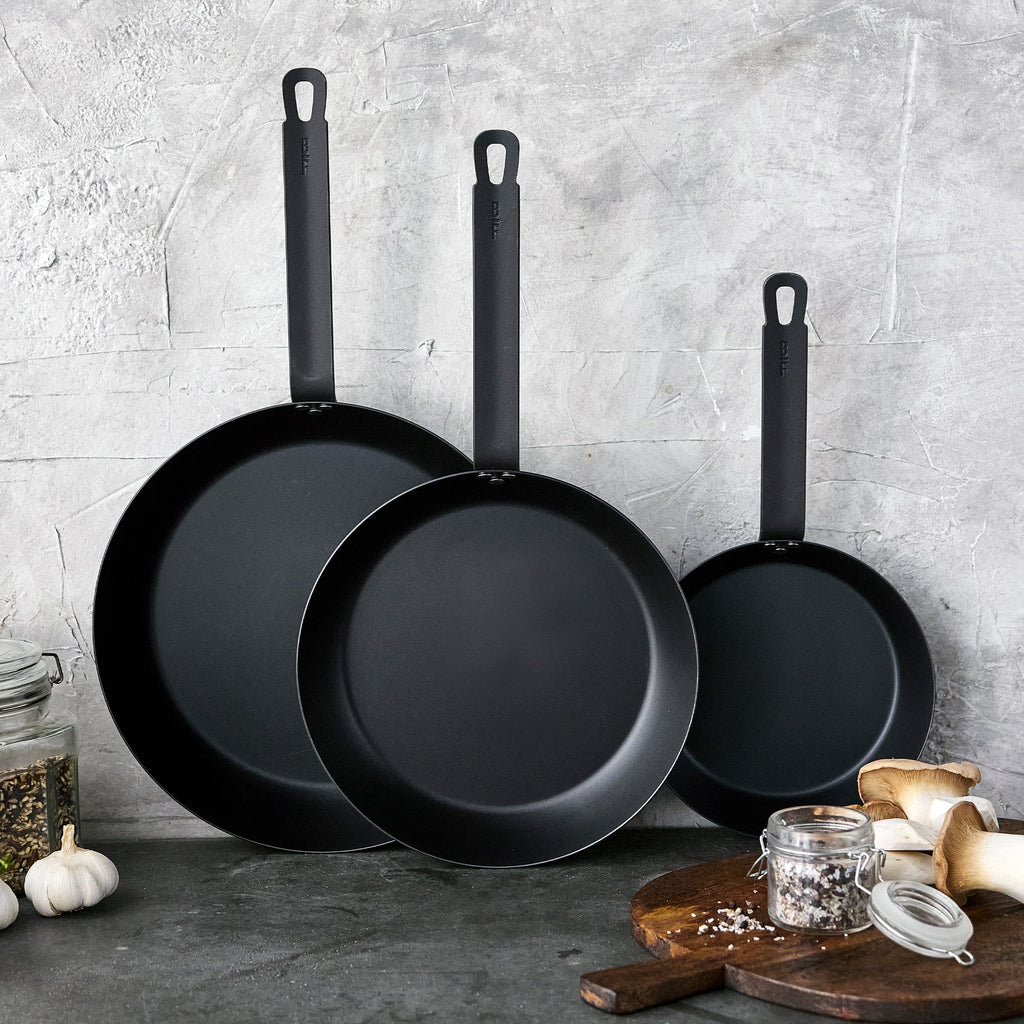 Bobby Flay by GreenPan 8", 10" and 12" Carbon Steel Frypan Set - Image 3