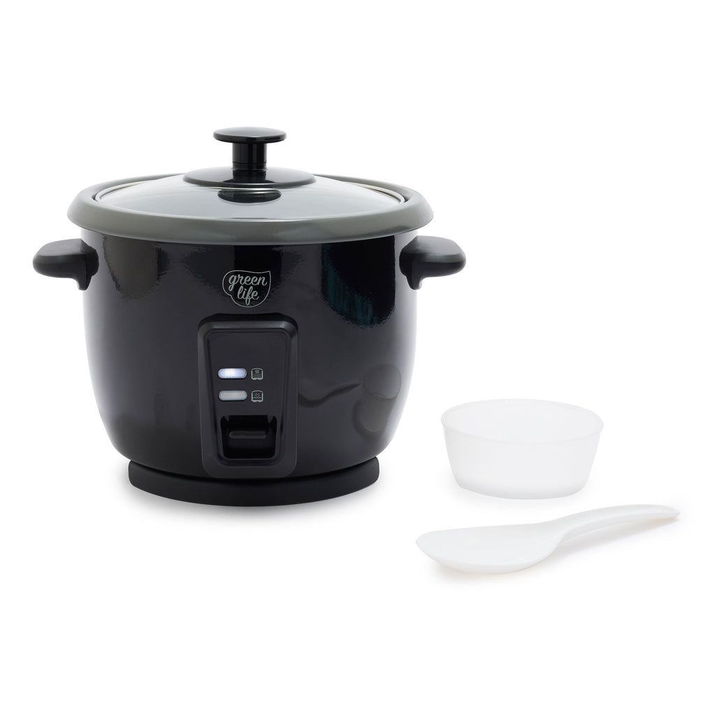 GreenLife 6-Cup Rice Cooker | Black