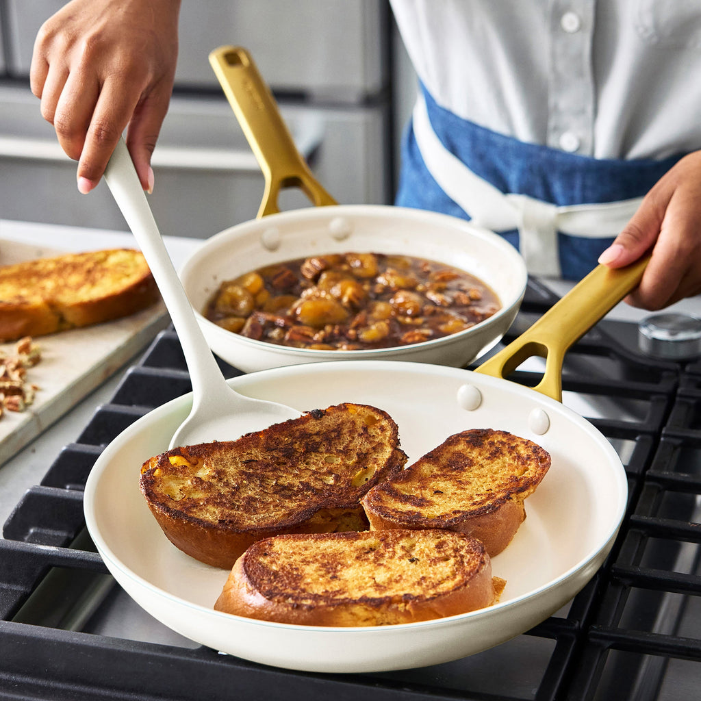Reserve Pro Ceramic Nonstick 8", 10" and 12" Frypan Set | Cream - Image 5