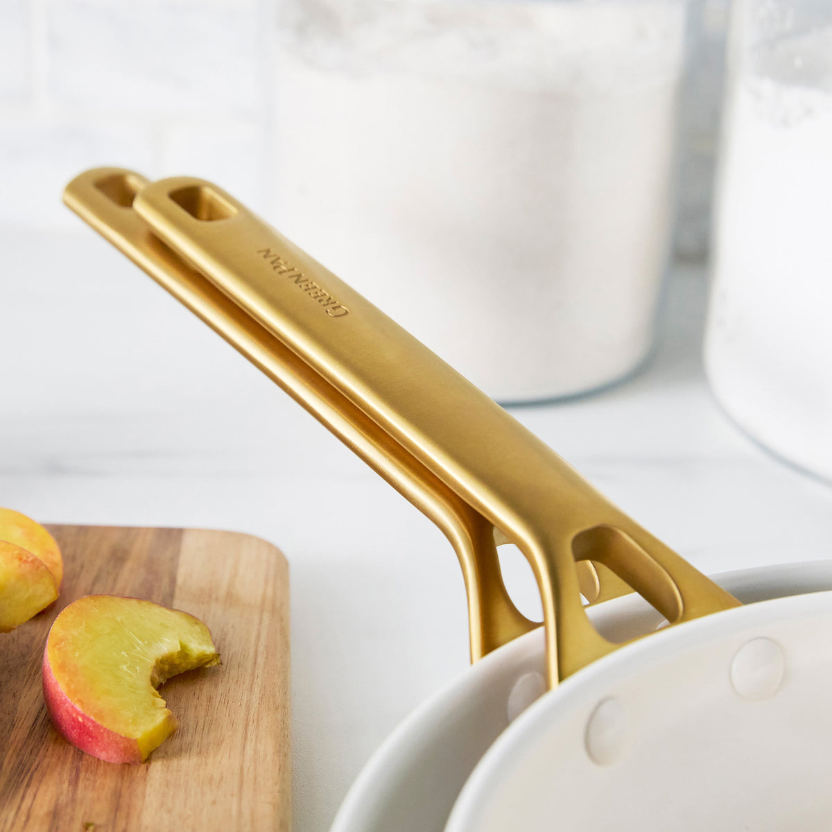 Reserve Pro Ceramic Nonstick 8", 10" and 12" Frypan Set | Cream - Image 8