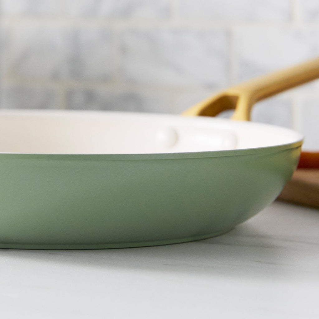 Reserve Pro Ceramic Nonstick 10" and 12" Frypan Set | Sage - Image 9