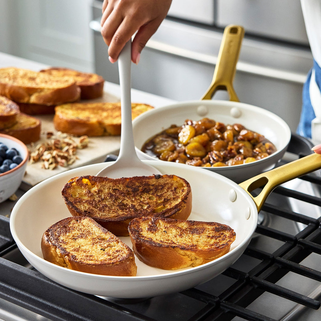 Reserve Pro Ceramic Nonstick 8", 10" and 12" Frypan Set | Oyster - Image 4
