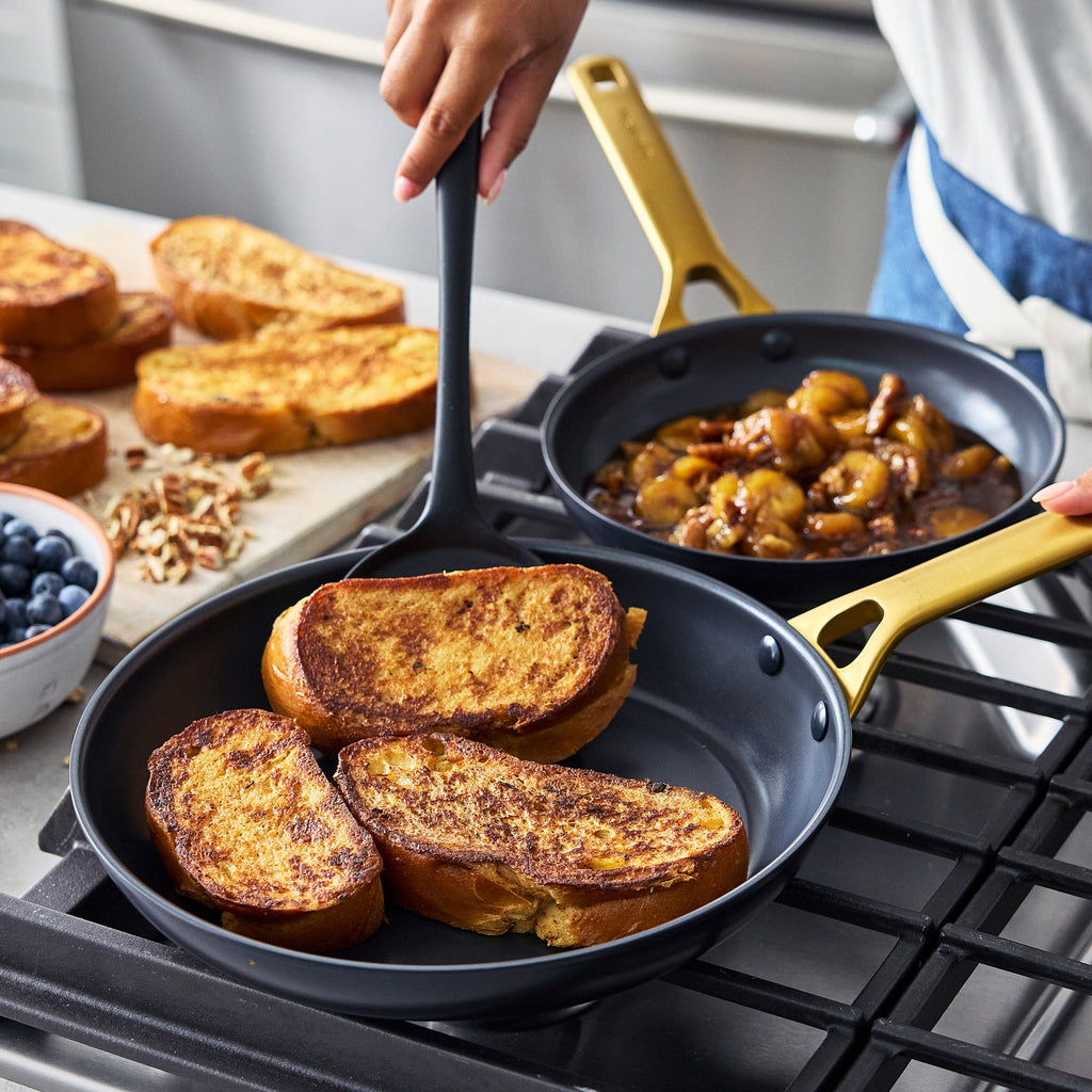 Reserve Pro Ceramic Nonstick 10" and 12" Frypan Set | Black - Image 4
