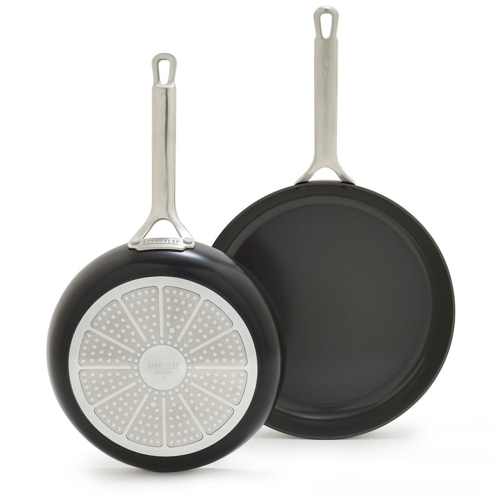 Bobby Flay by GreenPan Chef Series Hard Anodized 10" and 12" Frypan Set