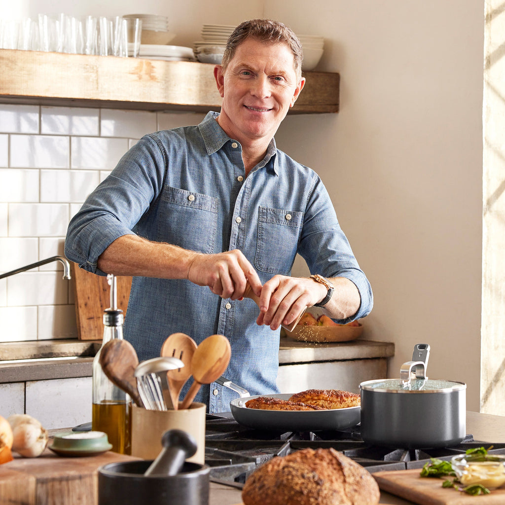 Bobby Flay by GreenPan Professional Ceramic Nonstick 18" x 11" Double Burner Griddle | Graphite - Image 2