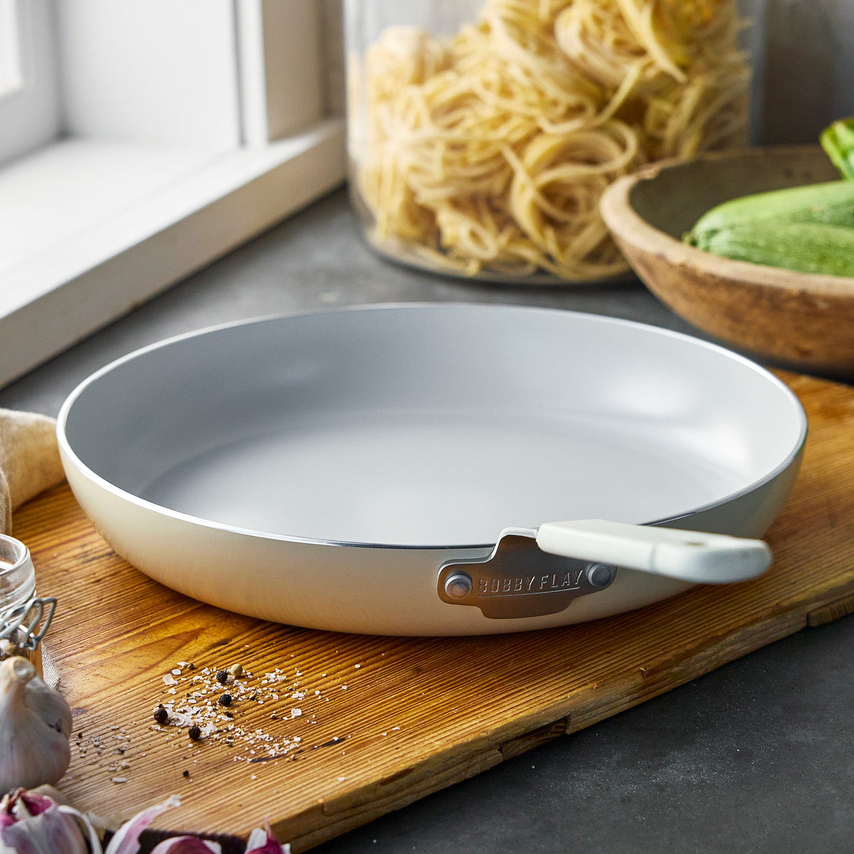 Bobby Flay by GreenPan Professional Ceramic Nonstick 12" Frypan | Cream - Image 5