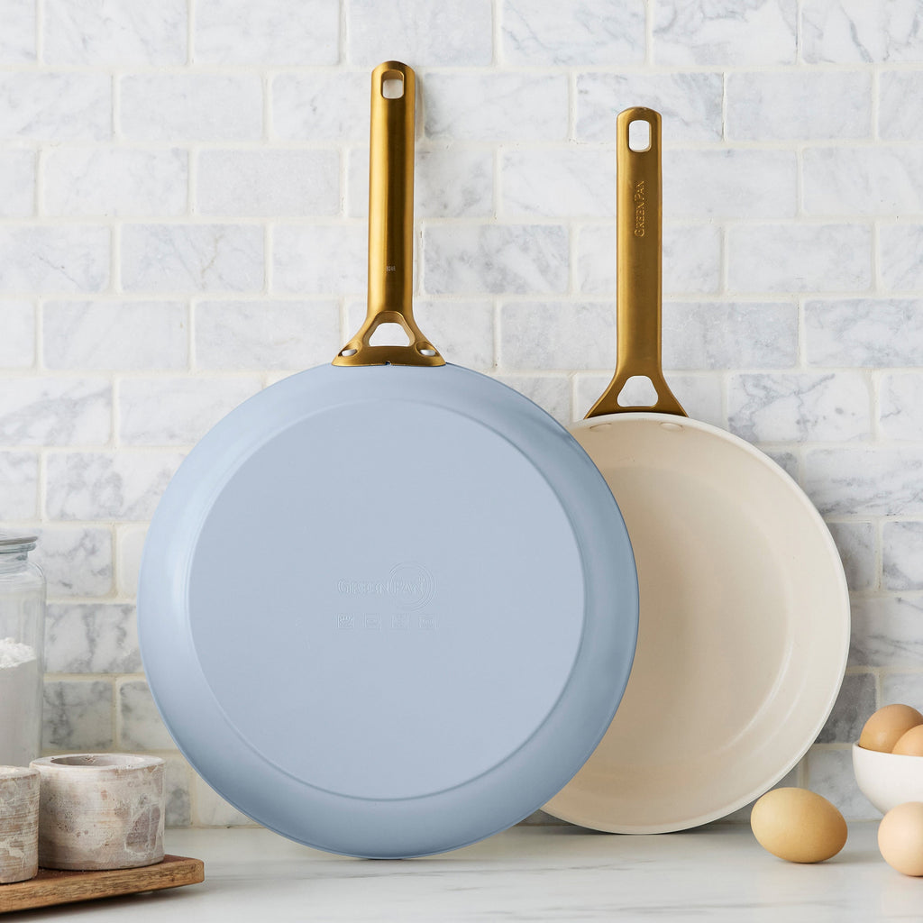 Reserve Pro Ceramic Nonstick 10" and 12" Frypan Set | Glacier - Image 2
