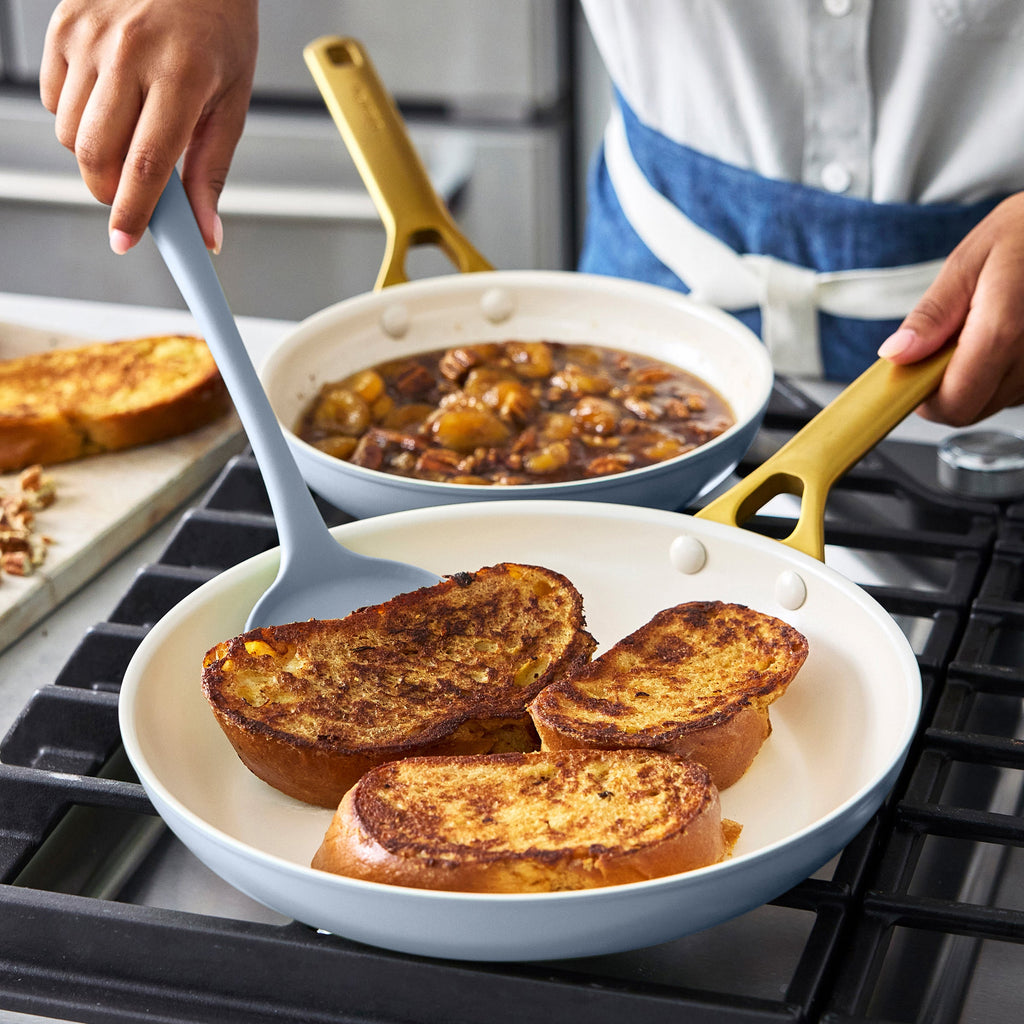 Reserve Pro Ceramic Nonstick 10" and 12" Frypan Set | Glacier - Image 4