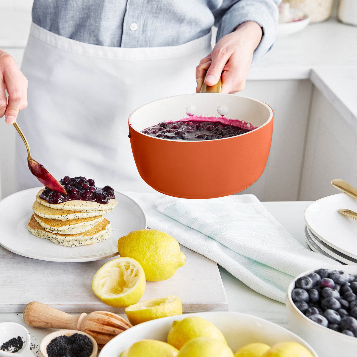 Reserve Pro Ceramic Nonstick 10-Piece Cookware Set | Harvest - Image 8