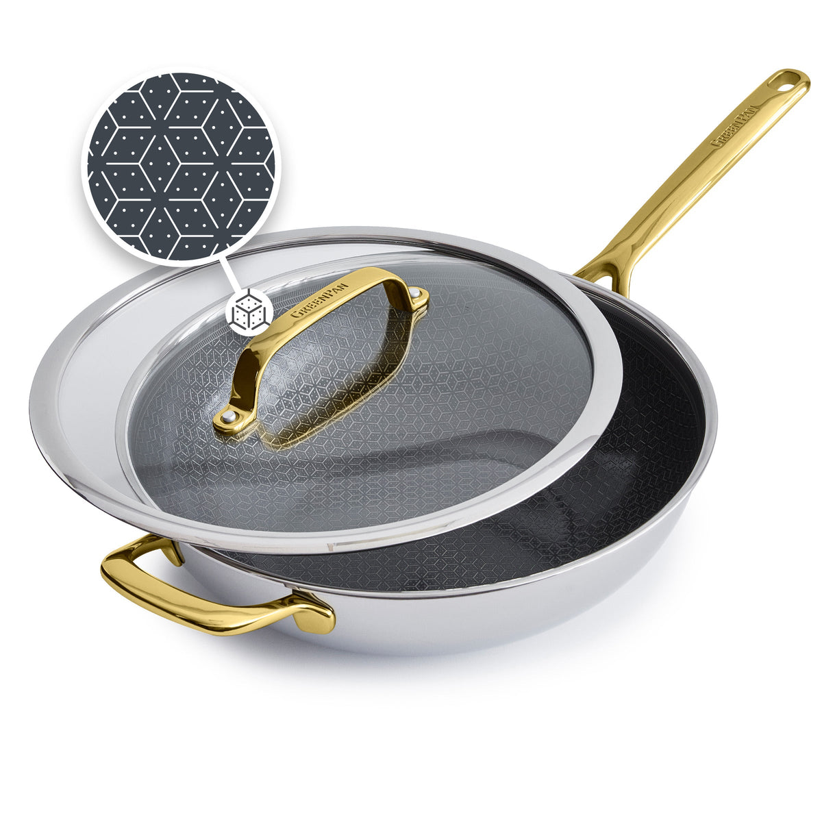 Spectra Gold Thermobond Hybrid Ceramic Nonstick 12" Wok with Lid - Image 13