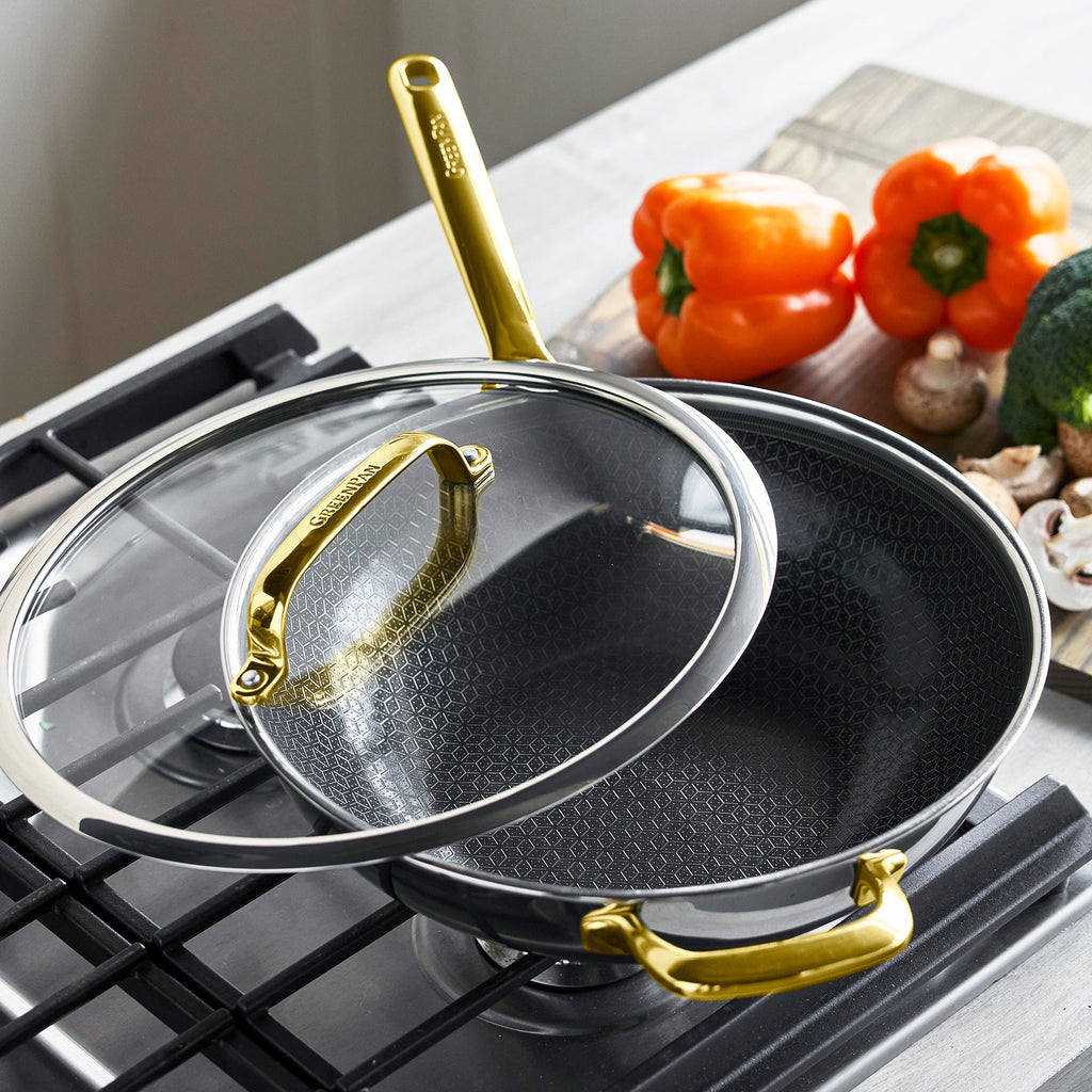 Spectra Gold Thermobond Hybrid Ceramic Nonstick 12" Wok with Lid - Image 6