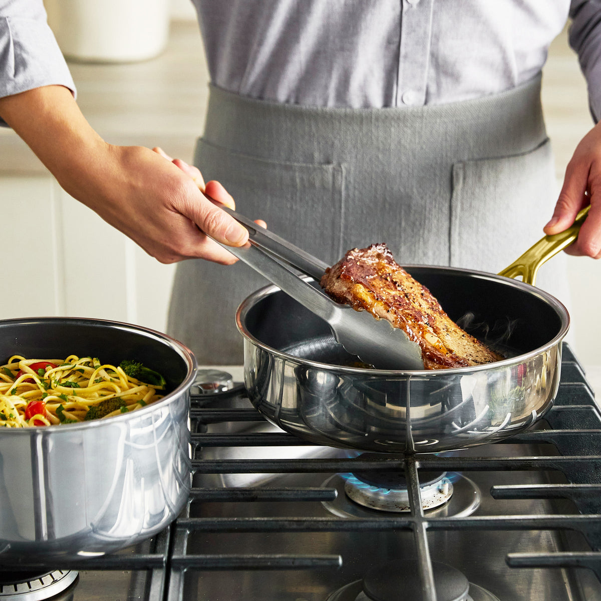 Spectra Gold Thermobond Hybrid Ceramic Nonstick 12-Piece Cookware Set - Image 6