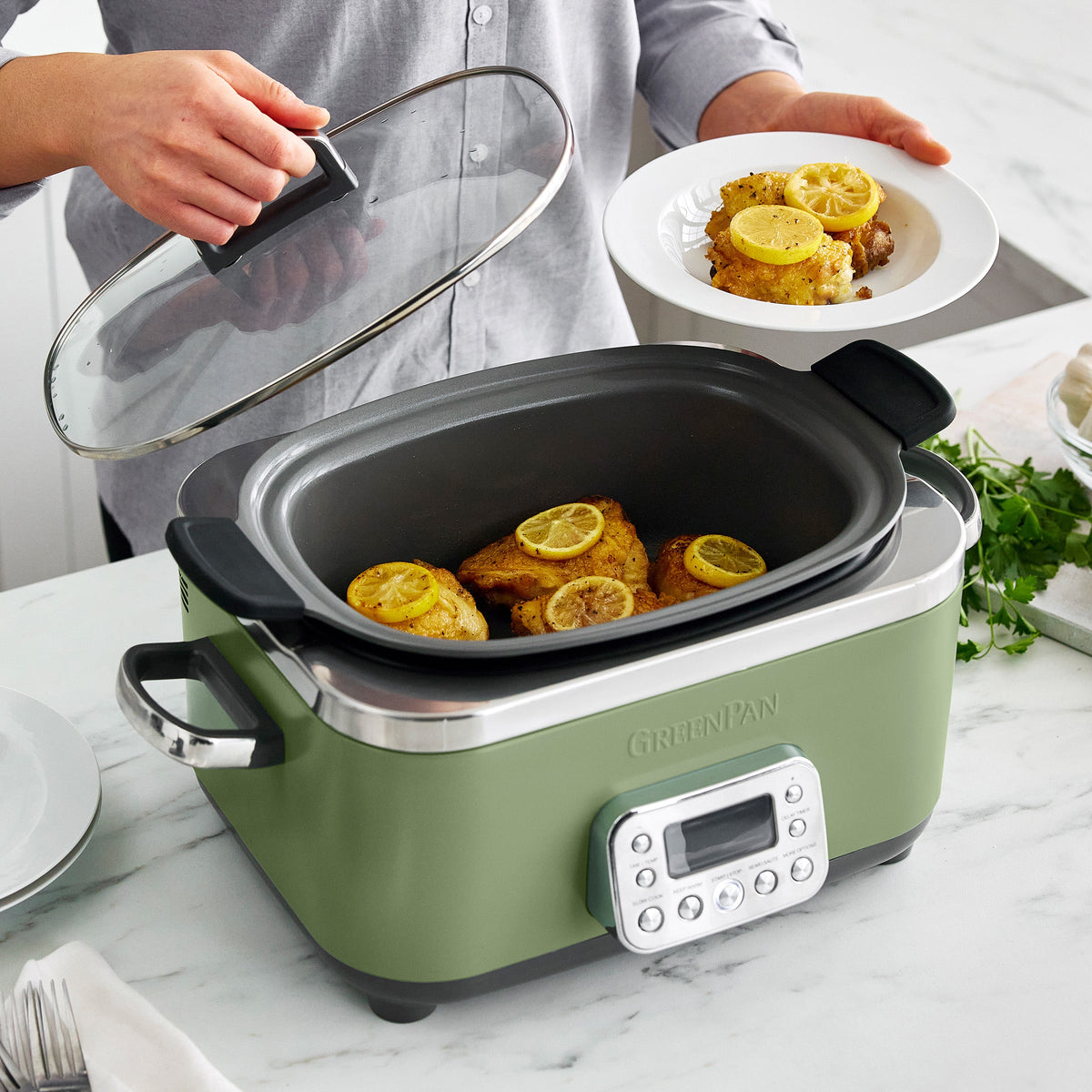 Elite 14-in-1 6-Quart Slow Cooker | Sage - Image 9