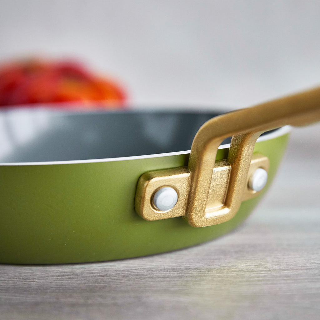 Stanley Tucci™ Ceramic Nonstick 8", 10" and 12" Frypan Set | Tuscan Olive - Image 7